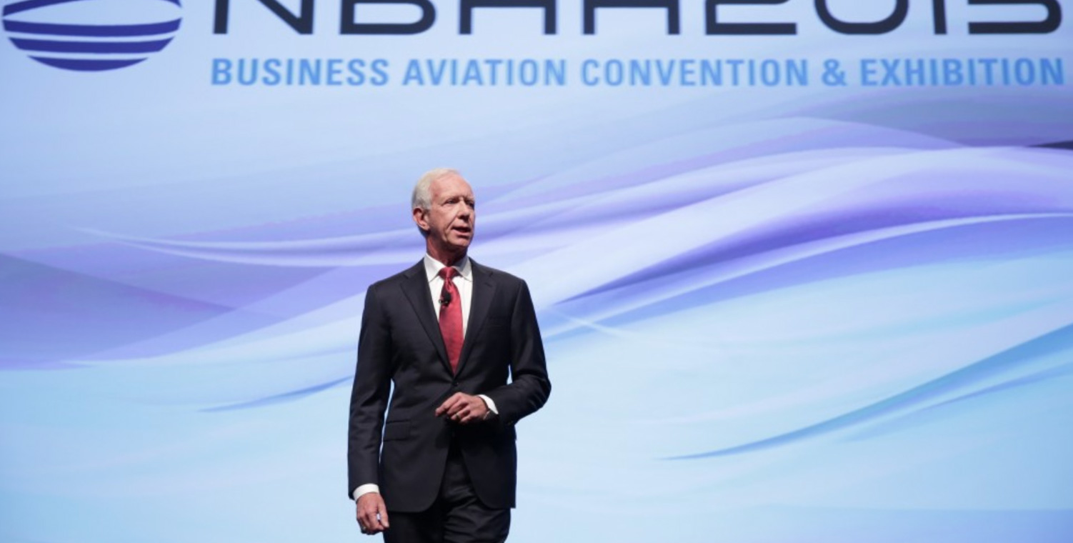 Capt. Chesley “Sully” Sullenberger speaking at NBAA2015